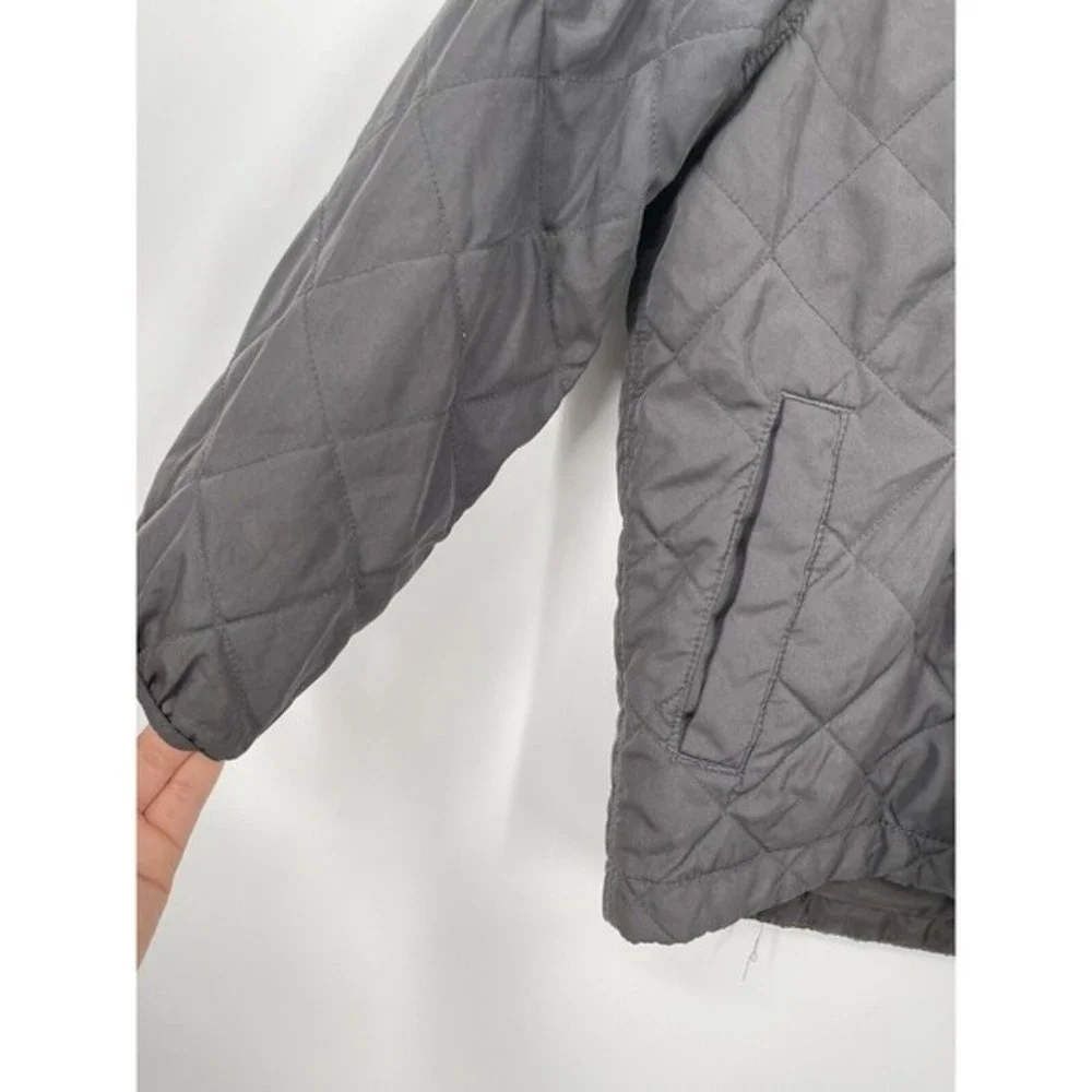 Old Navy Quilted Hooded Jacket‎ Gray Boys S 6-7 Puffer Coat